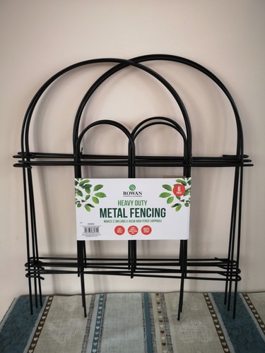 Metal fence 45cm 3m black - metal,