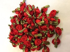 Satin Small Ribbon Roses Buds