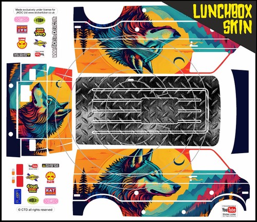 Sticker set skin wrap - set, wolf