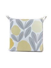 Laura Ashley Serena Sunshine Square Tie-On Seat Pads Dining/Patio/Garden/Kitchen