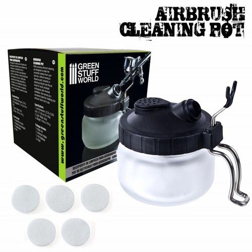 Airbrush cleaning pot green - pot,