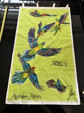 1980’s Western Australian Parrots  Tea Towel  Linen/cotton  Unused 122