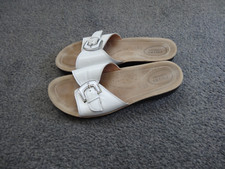 Pavers comfort ladies white sliders sandal shoes size UK 6 (39)
