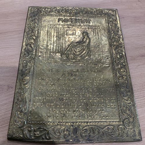 Vintage brass pressed mother - vintage,