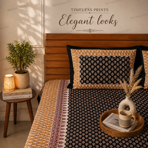 Bedsheet indian kalamkari - bedsheet,