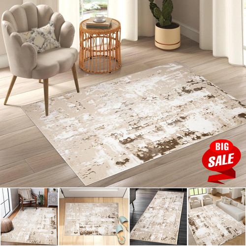 Beige non slip area rug - beige,