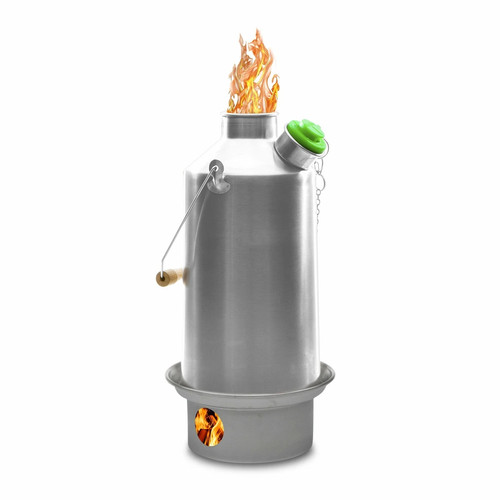 Stainless steel camp stove - steel,