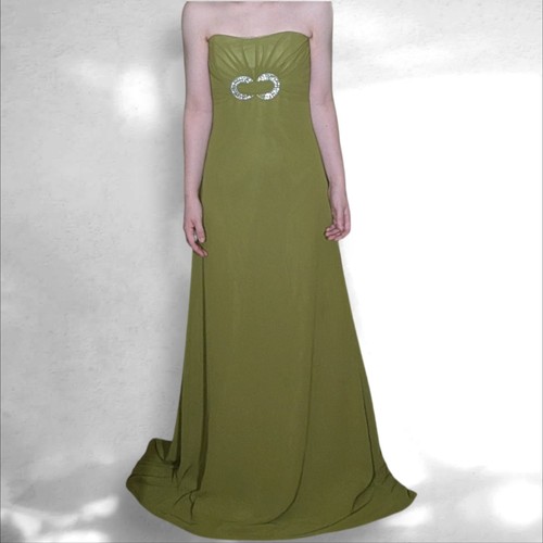 Olive green strapless