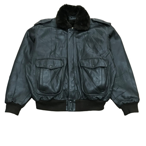 Leather flight jacket - jacket, men’s