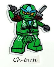 LOYED NINJA LEGEO BLOCK CHARACTER PATCH EMBROIDERED IRON SEW ON CATROON BADGE