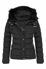 Womens Ladies Padded Quilted