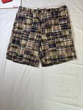 Mens Nautica plaid cargo