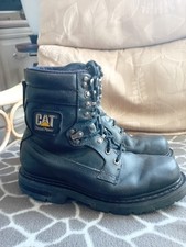 Mens black leather cat boots in good condition,size 9