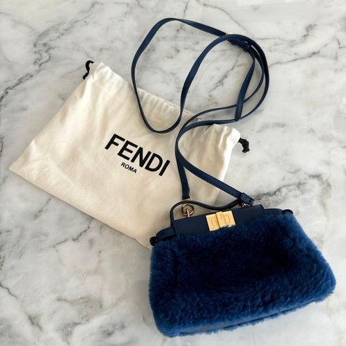 Fendi navy leather - bag, with