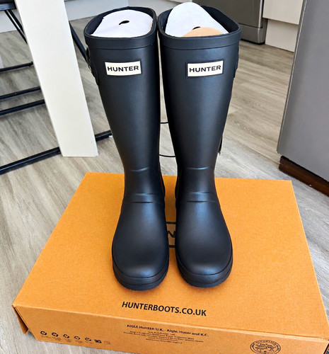 Hunter knee high black - hunter, rubber
