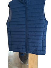 Zara Men's Blue Gilet - Size