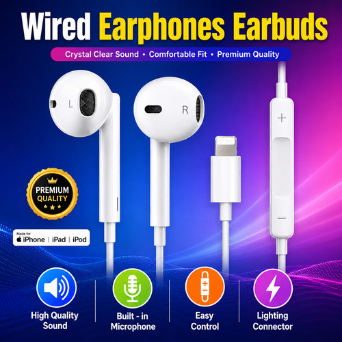 Apple wired earphones earbuds - earphones,