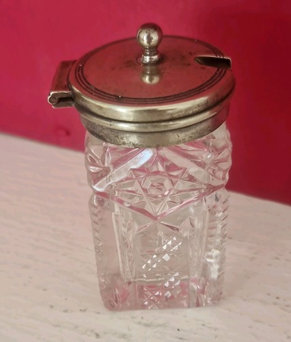 Antique cut glass condiment - antique,