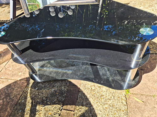 Corner stand black glass - stand, &
