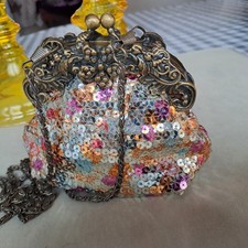 Butler And Wilson Fabulous  Multi Coloured Sequined Vintage Bag