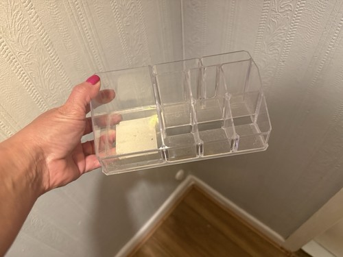 Clear acrylic makeup organiser - clear,
