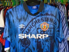MANCHESTER UNITED 1992-1993 AWAY UMBRO FOOTBALL SOCCER SHIRT JERSEY MEDIUM #8
