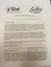 TESORO GOLDEN U MAX METAL DETECTOR OPERATOR MANUAL NEXT DAY SHIPPING