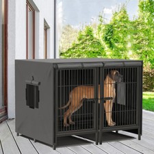 XXXL-Jumbo Dog Cage Puppy Pet Crate Carrier Transport Box Outdoor Travel w/Cover