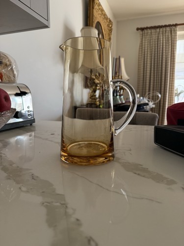 Amber glass jug - /, with