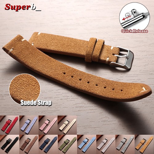 Soft suede leather watch - suede, strap