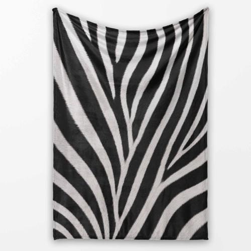 Zebra print blanket - print,