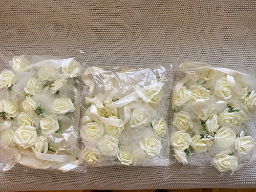 Handmade white rose wedding - white,