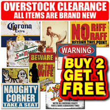 CLEARANCE LARGE METAL SIGNS
