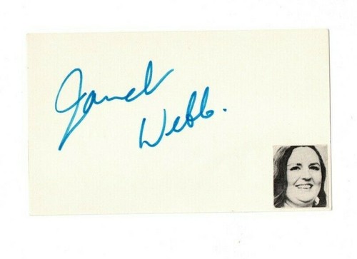 Janet webb autograph - webb,