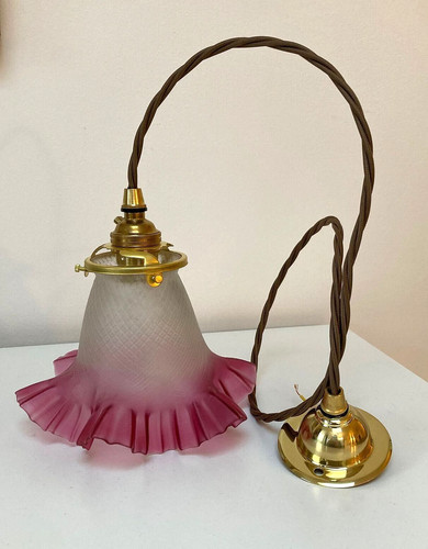 Vintage cranberry glass light - vintage,