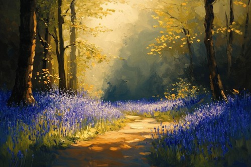 Bluebell woodland forest - bluebell,