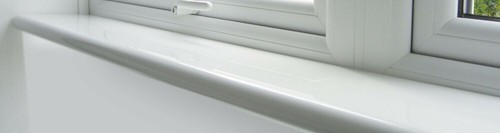 White upvc bullnose window - white,
