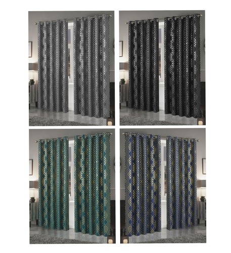 Geo blackout curtains metallic - blackout,