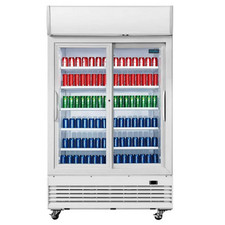 BRAND NEW- Polar DOUBLE DOOR  / SLIDING DOOR GLASS DISPLAY FRIDGE /DRINK CHILLER