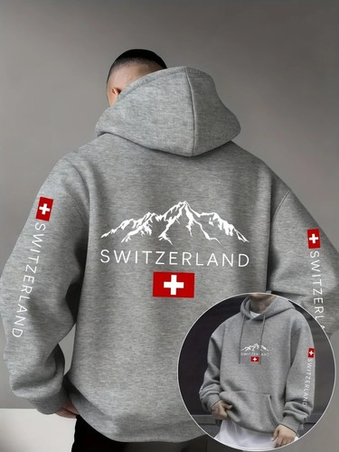 Men hooded sweatshirt loose - men's,