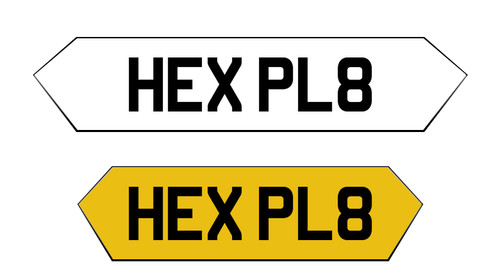 Premium hex number plates 2d - premium,
