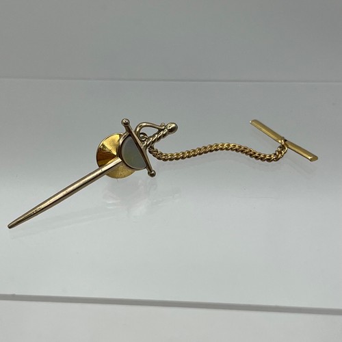 Vintage gold tone sword - gold, tie