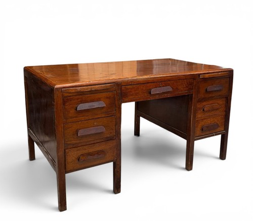 Antique solid oak desk - antique,