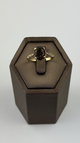 Smoky quartz 9ct - smoky, ring