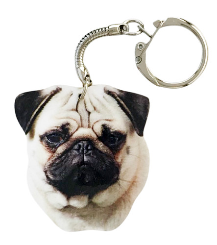 Pug keyring pugs dog - -,