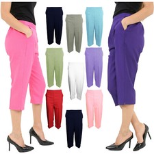 Womens Capri Trousers Ladies