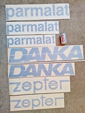 7 x genuine Arrows F1 A18 rear wing race graphic decals. Danka Zepter Parmalat!!