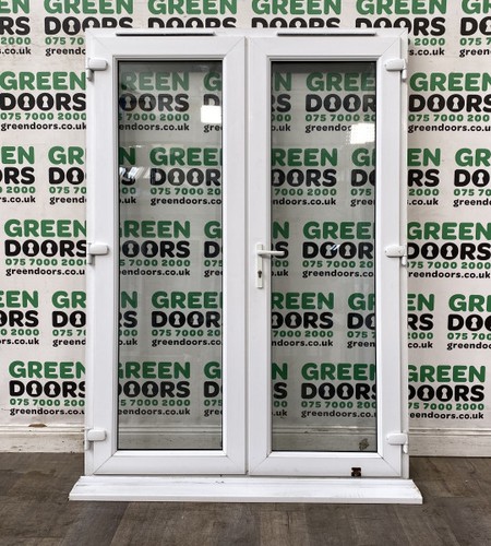 White upvc french doors - white,