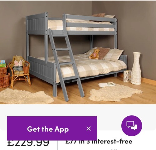New triple bunk bed with - bunk,