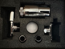 Thermostatic Chrome Angled Radiator Valves with Safety Cap Pair 117939